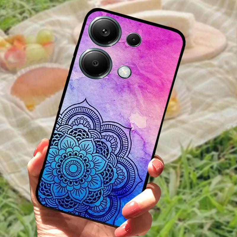 Чехол для Poco M6 Pro 4G Чехол Poco M6 4G Силиконовый Мягкий Мраморный Бампер Coque для Xiaomi Poco F6 Redmi Turbo 3 5G Защитные Fundas