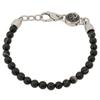 DIESEL DX0848040 Beaded Bracelet In Black Multi/Silver, Braveman (Mohawk) Style, Men's Accessory [Parallel Import]