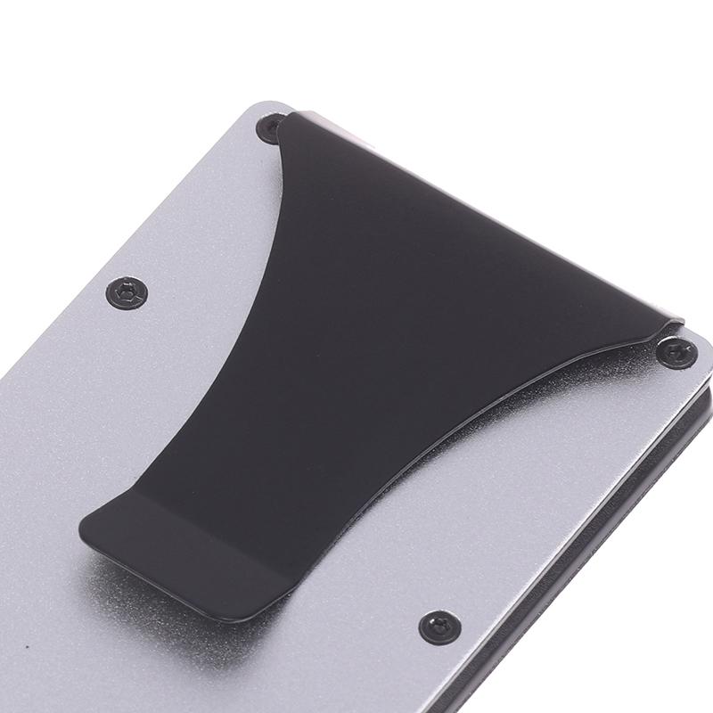 Минималистичный кошелек для мужчин и женщин - Тонкий RFID-кошелек, устойчивый к царапинам, держатель для кредитных карт и зажим для денег, легко извлекаемые деньги