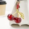 Шикарный брелок для ключей с вишней, изысканный кулон в виде фруктов, брелок для ключей, женские подвески для сумки, держатель для ключей автомобиля, модные брелоки