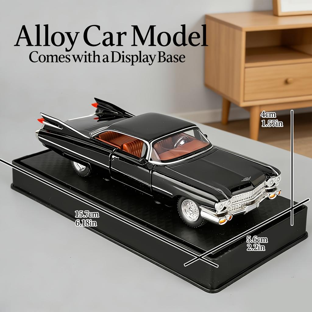 1:Масштаб 32 Серия 1959 Cadillac Series 62 Литая модель из сплава Коллекционная Модель для витрины Статическая игрушка Открывающиеся двери Высокая детализация Настольное украшение Подарок