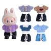 Sweater Jeans for 15-17Cm Labubu Plush Stuffed Doll Outfits DIY Mini Dolls Clothing Accessories
