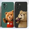 Чехол для телефона с мультяшным медведем для Xiaomi Redmi Note 11T 9C 10T 9 9S 11 11S 10 7 10C K40 Pro 9T 9A 8, мягкий жидкий силиконовый чехол для телефона