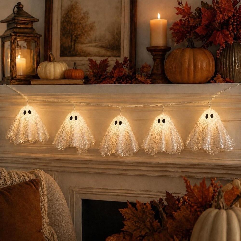 10 LED Lights Halloween Hanging Lights 2m Length Halloween Spirit Light Holiday Decoration