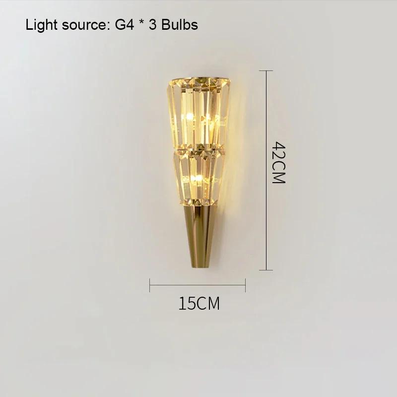 Светодиодный роскошный хрустальный настенный светильник в скандинавском стиле, современный настенный светильник, освещение гостиной и спальни отеля, внутреннее художественное оформление комнаты