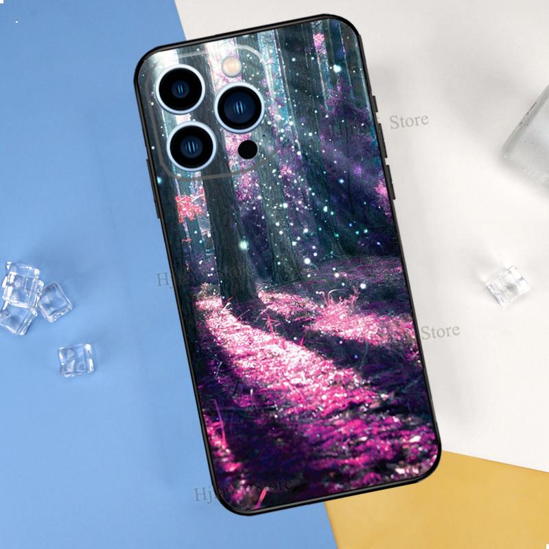 Красивый чехол для телефона Nature Forest Tree для iPhone 13 12 11 Pro Max mini SE 2020 X XR XS Max 7 8 Plus Cover Coque