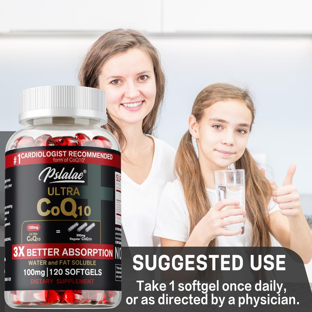 High content 100mg Coenzyme Q10, adult health and nutrition capsules, all-natural