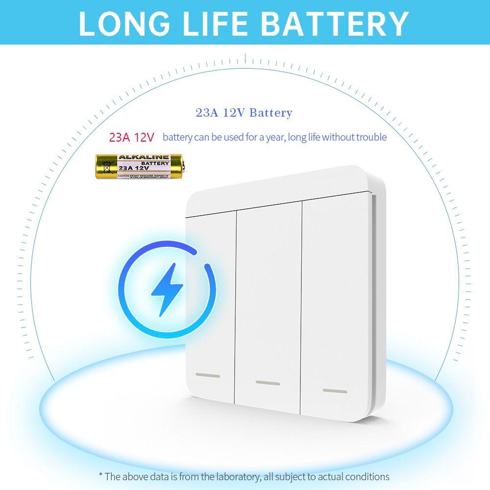 AC85-265V Wireless Smart Switch 1/2/3Gang Remote Control Switch Wall Panel Switch Home Automation
