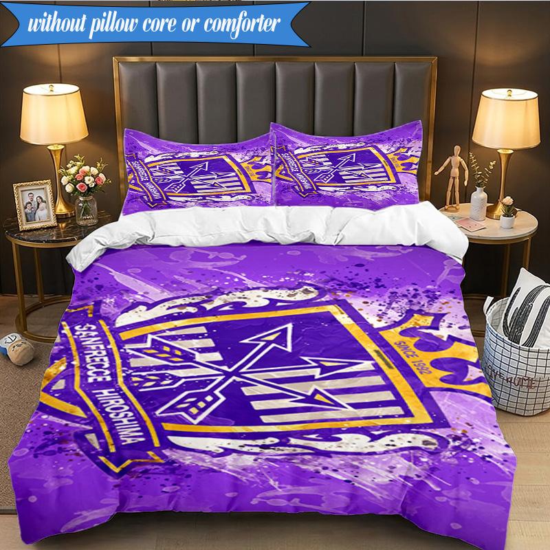 3PCS sanfrecce hiroshima Printed Soft Bedding Set,Including 1pc Duvet Cover And 2pcs Pillowcases Perfect for Bedroom, Dormitory, Fan gift