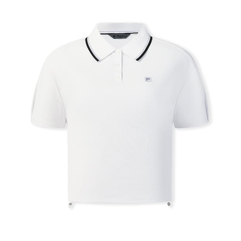 Fila Женская простая футболка-поло с коротким рукавом, отводящая влагу, серия Golf, топы A11W625139F-WT