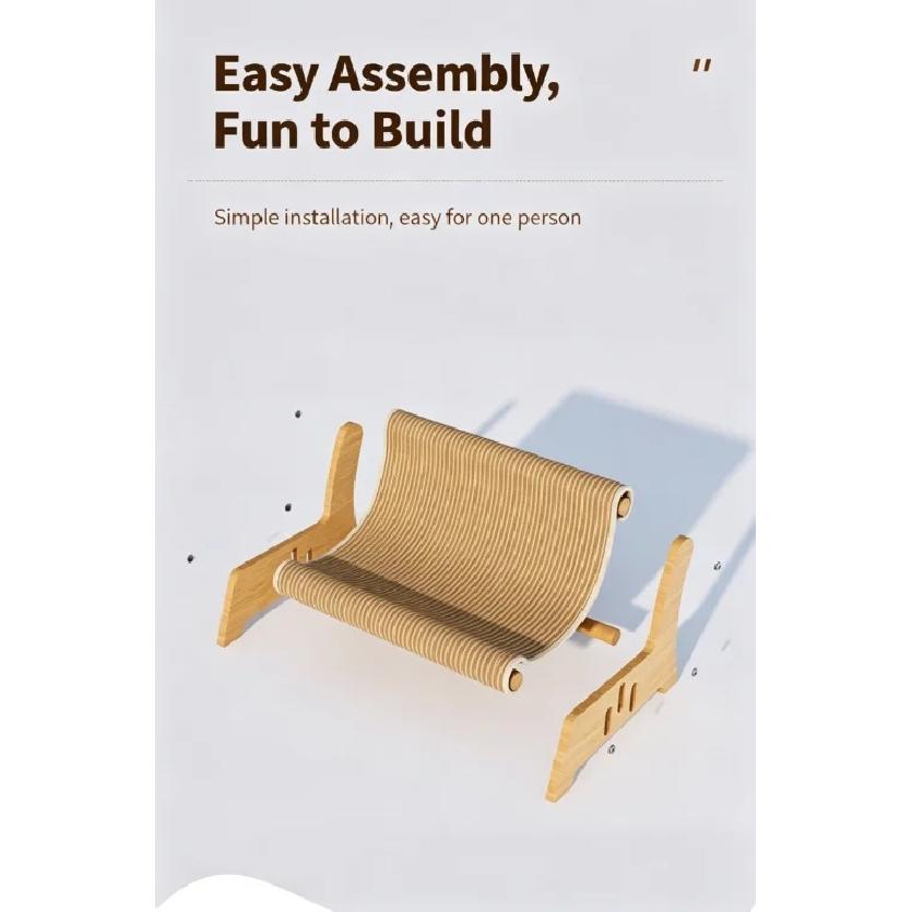 Solid Wood Cat Sofa Sisal Scratcher Bed Anti Shed Natural Sisal Mat Multi Size Pet Lounge Furniture Stable Frame Cat Rest