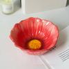 Household Ceramic Flower Plate Light Luxury Decorative Bowl Pastry Dish Soup Bowls  Western Food