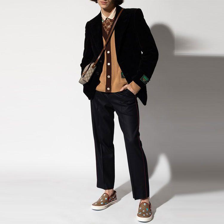Gucci Свитеры Мужские Бежевый V-образный вырез Умеренный Кардиган 646809-XKBQT-2668