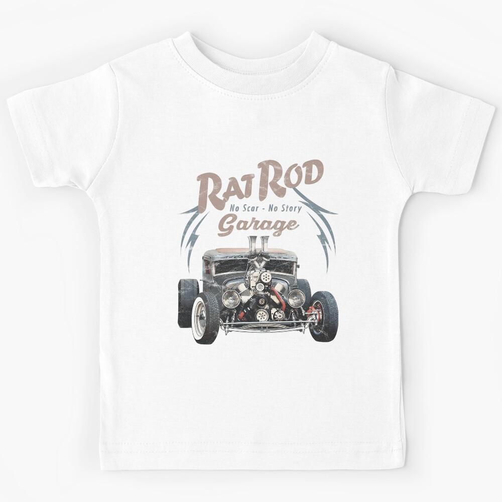 Hot Racing Car Vintage Muscle Rod Drag Kids T-Shirt