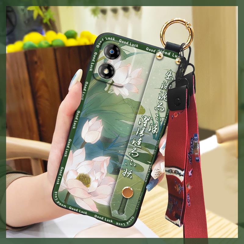 Держатель для телефона Ремешок на запястье Чехол для телефона Для MOTO E13 Пыленепроницаемый Китайский стиль Подставка Модное кольцо Противоударный Наручный ремешок