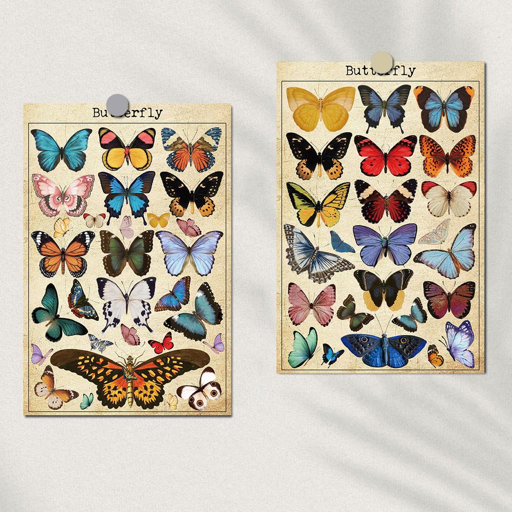 10 шт. Винтажные натуральные карточки-постеры Наклейка Сделай сам Комната для фотографий Мультяшное искусство Реквизит для фотографий Коллаж Декоративные наклейки для стола