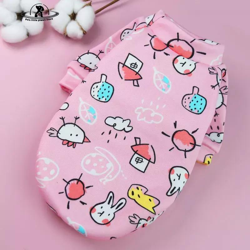 Толстовка с капюшоном для маленьких собак с милым принтом, зимняя теплая одежда для домашних животных, свитер для чихуахуа, ши-тцу, пуловер для щенков, кошек, одежда для собак