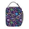 Термосумки для обеда Bohemian Dragonflies Mandala Flowers Термосумки для обеда Boho Dragonfly Floral Термосумки для обеда-холодильника