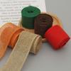 Wedding Party Wired Ribbon Christmas Material Colorful Burlap Rolls DIY Crafts Decoration Roll Width