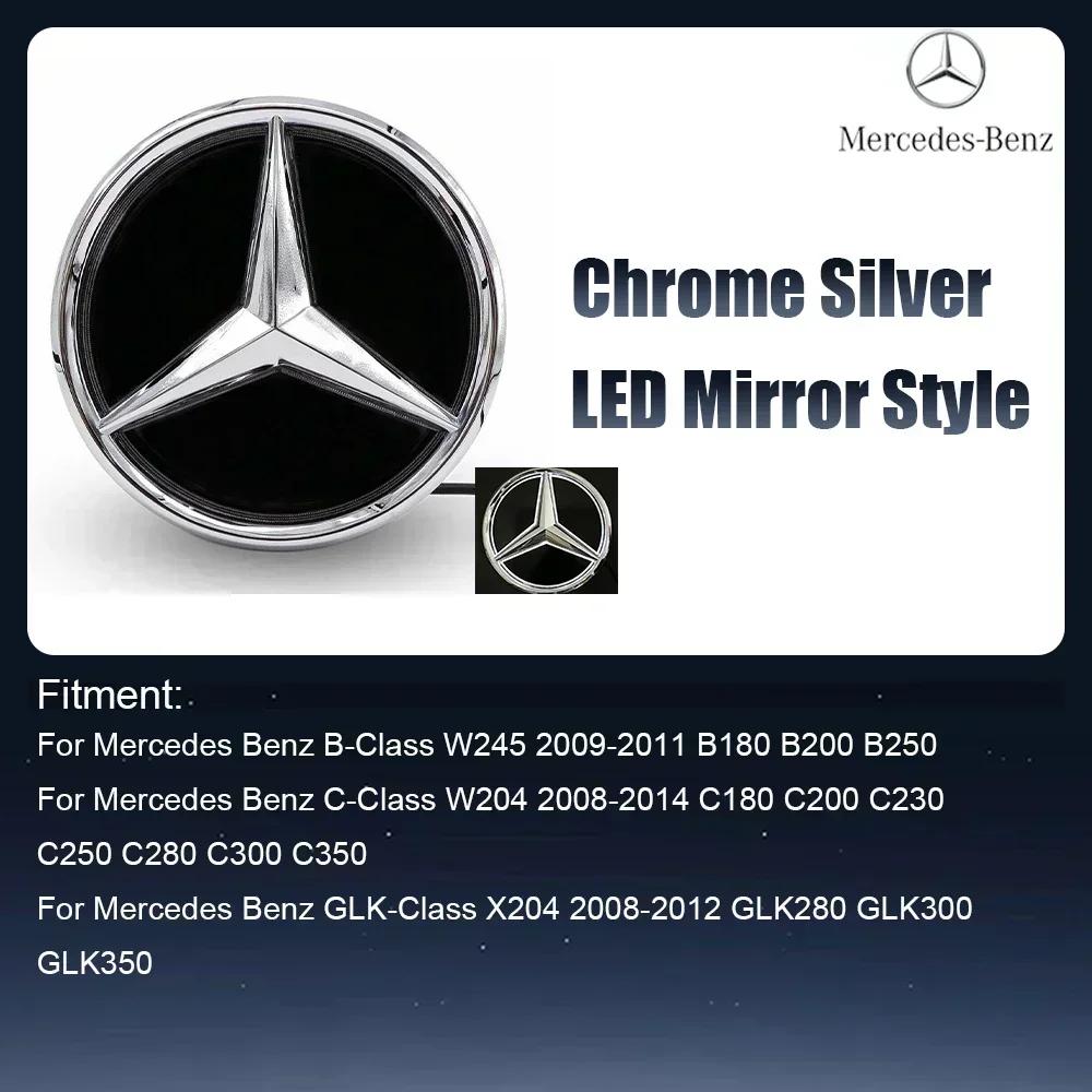 Car Sticker 2025 Hot For Mercedes Benz For Mercedes Benz OE LED Mirror Emblem Light Car Silver And Black Front Grille Illuminate