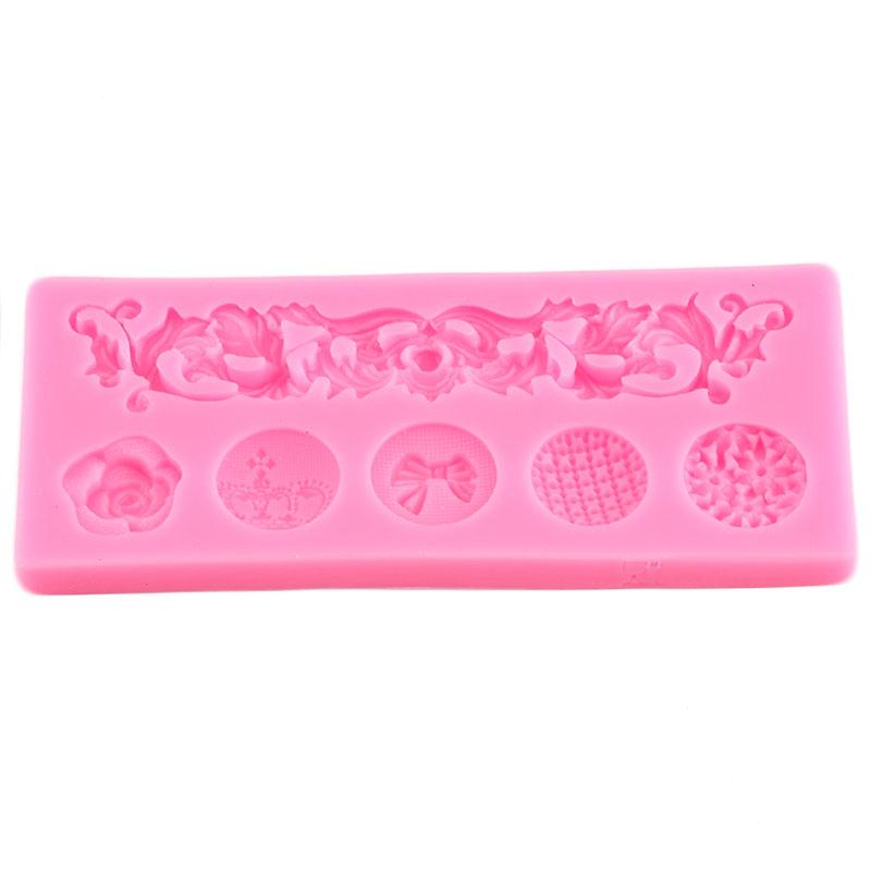 Винтажные завитушки, кружевные силиконовые формы, рельефная форма в стиле барокко, цветочная форма для торта, форма для помадки, сделай сам, формы для шоколадных конфет, инструменты для украшения торта