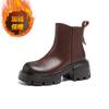 Round Head Martin Boots Women's Autumn and Winter New Short Boots Fashionable Versatile Retro Thin Small Thick Heel Fashion Boots