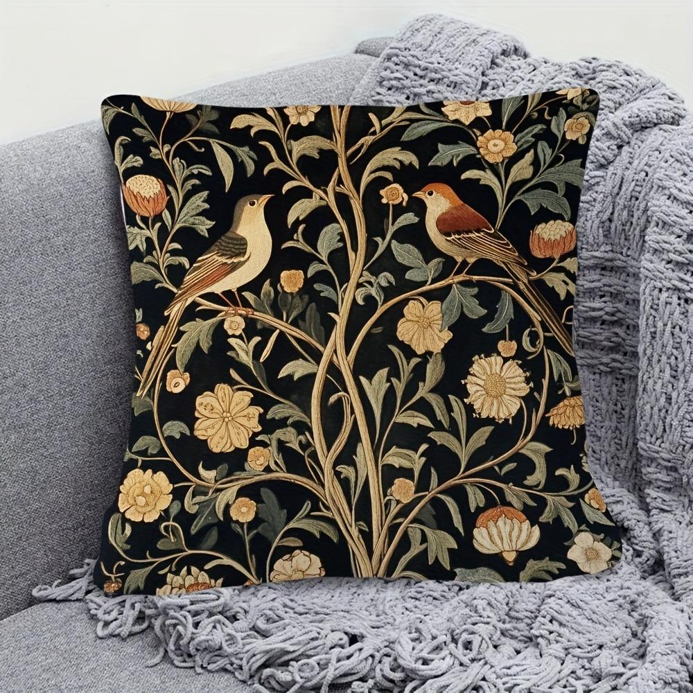 1 Наволочка в стиле Уильяма Морриса с природным рисунком