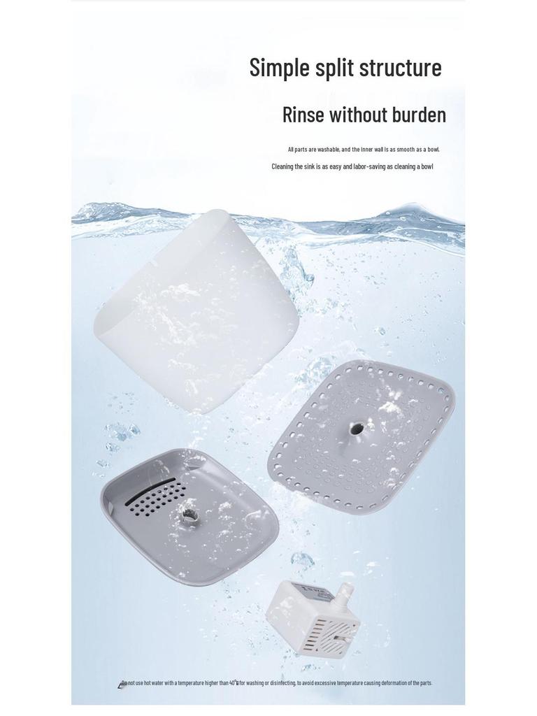 Умный автоматический фонтан для воды для кошек большой емкости с циркуляционной фильтрацией