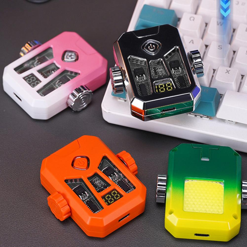 Windproof Igniter Colorful Spinning Toy Compact Rechargeable Arc-pulse Igniter Windproof Electric Flameless Bbq Fidget Toy