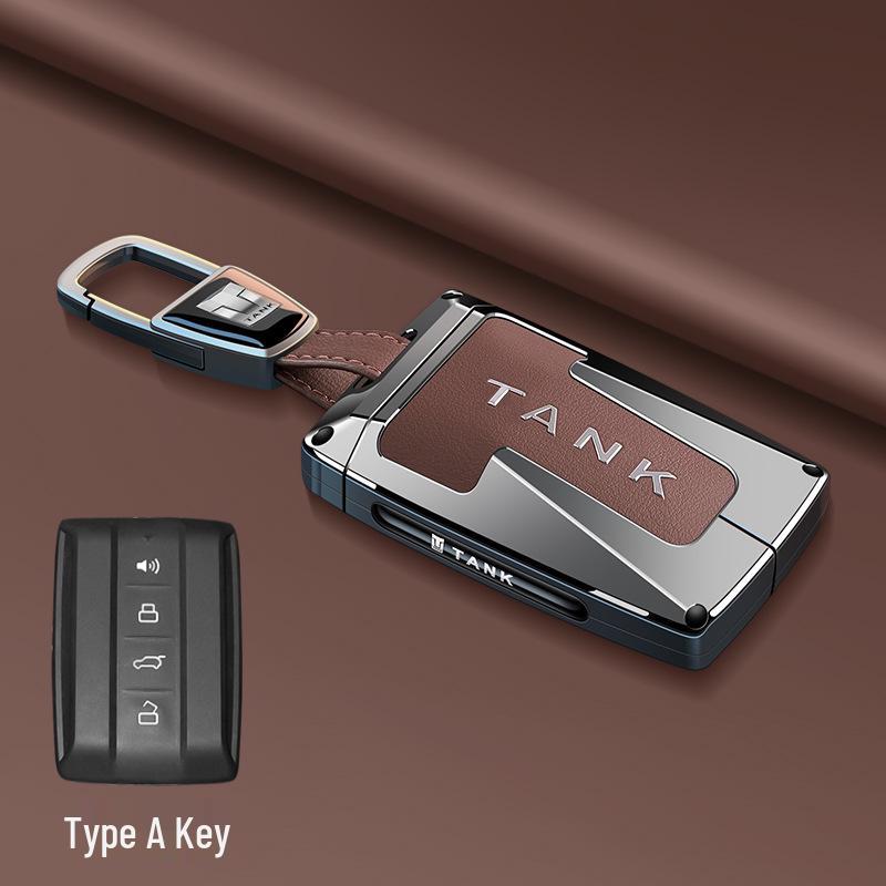 Чехол для ключей Tank 300/Wey Cyber 500: Модифицированный корпус брелока с пряжкой - Полная защита ключа автомобиля