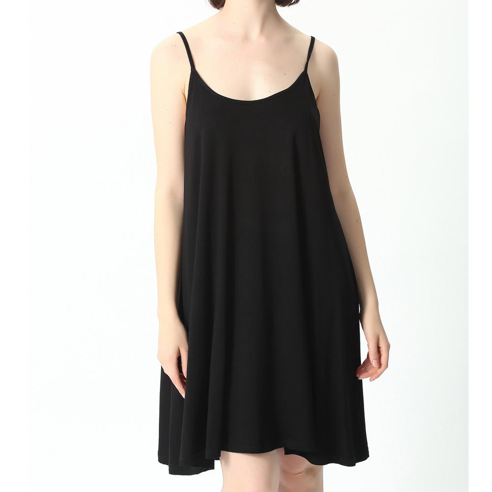 Женская ночная рубашка из бамбука и хлопка, эластичная, дышащая, удобная ночная рубашка, свободное платье-комбинация на бретельках, большие размеры