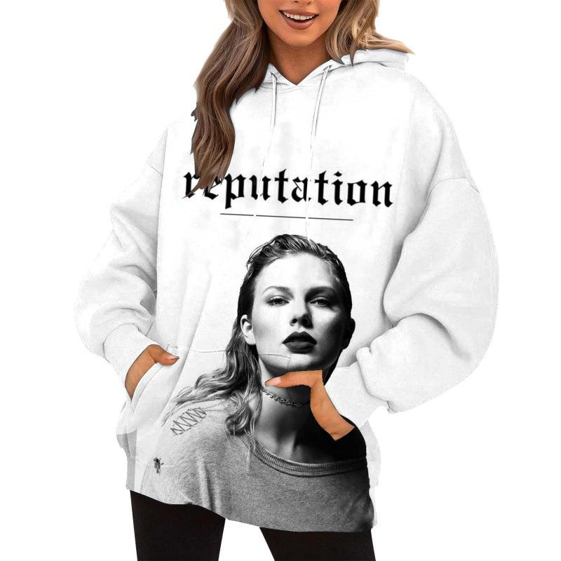 Autumn 3D Taylor Swift Printed Hoodies Fashionable Casual Sports Long Sleeved Men's Hooded Sweatshirts
