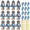 Medieval Knight Roman Soldier Castle Minifigure Building Block City Figure Parts MOC Bricks Model Kits Education Toys