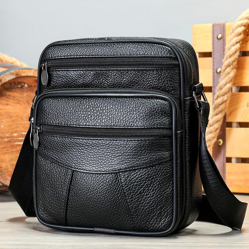 Новая вертикальная мужская сумка через плечо из натуральной кожи, повседневная сумка через плечо из натуральной кожи, регулируемая сумка через плечо для деловых поездок и поездок на работу из кожи