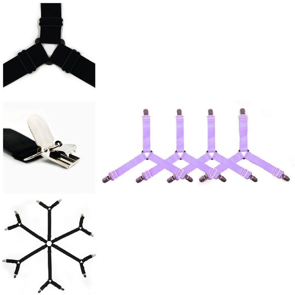 Регулируемый набор зажимов для простыней для нескользящей фиксации матраса и штор