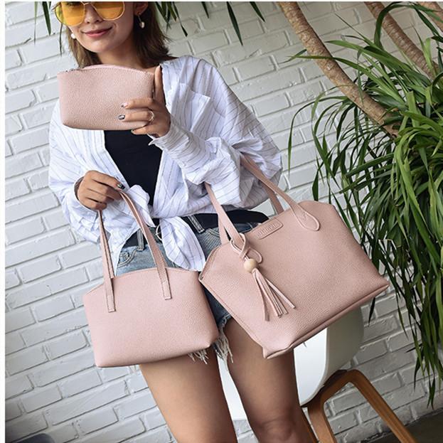 Набор 3 шт. Сумка Женская Сумки из искусственной кожи с кисточкой Сумки через плечо Кроссбоди Мода
