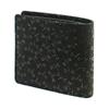 Inden Bifold Bill Compartment No Coin Black Background X Black Dragonfly Pattern [Indenya] Wallet, I, Purse, Deerskin, Lacquer, 2005-01-008