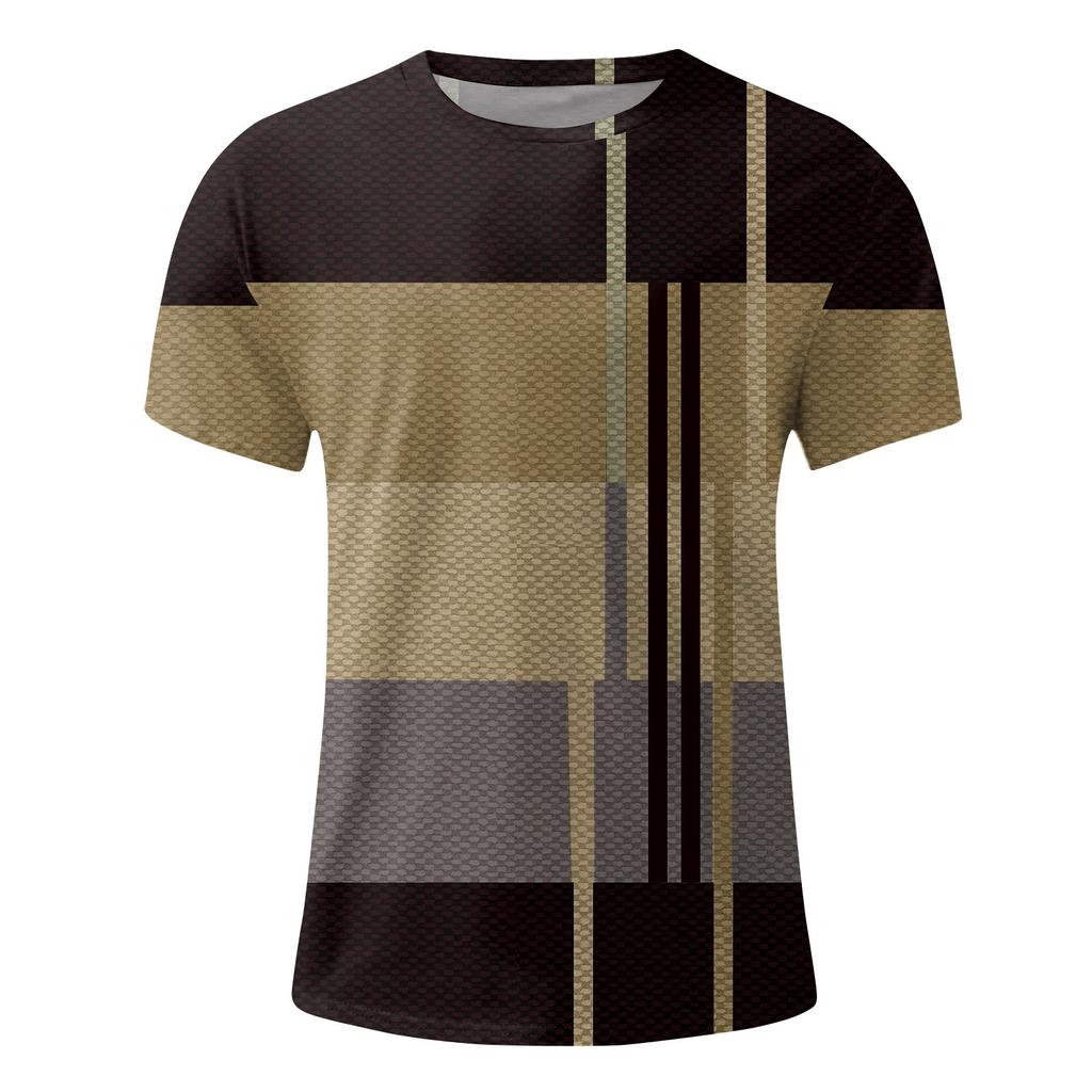 Мужская летняя футболка с принтом, мужской свободный повседневный топ с коротким рукавом