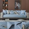 Summer Ice Silk Sofa Cushion Embroidered Mat Cushion Simple and Cool Sofa Towel Machine Washable Ice Silk Sofa Seat