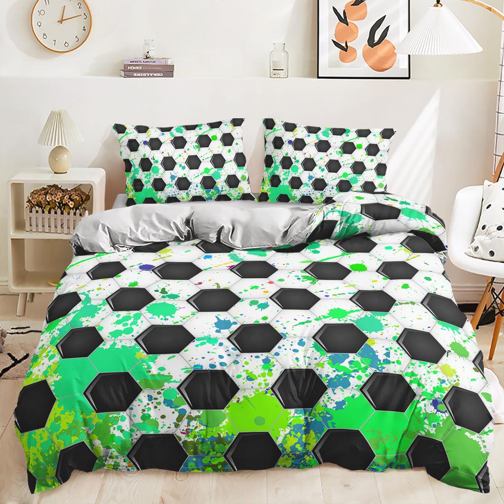 Quilt Cover Three-Piece Kit Football Sports Digital Printing Bedding