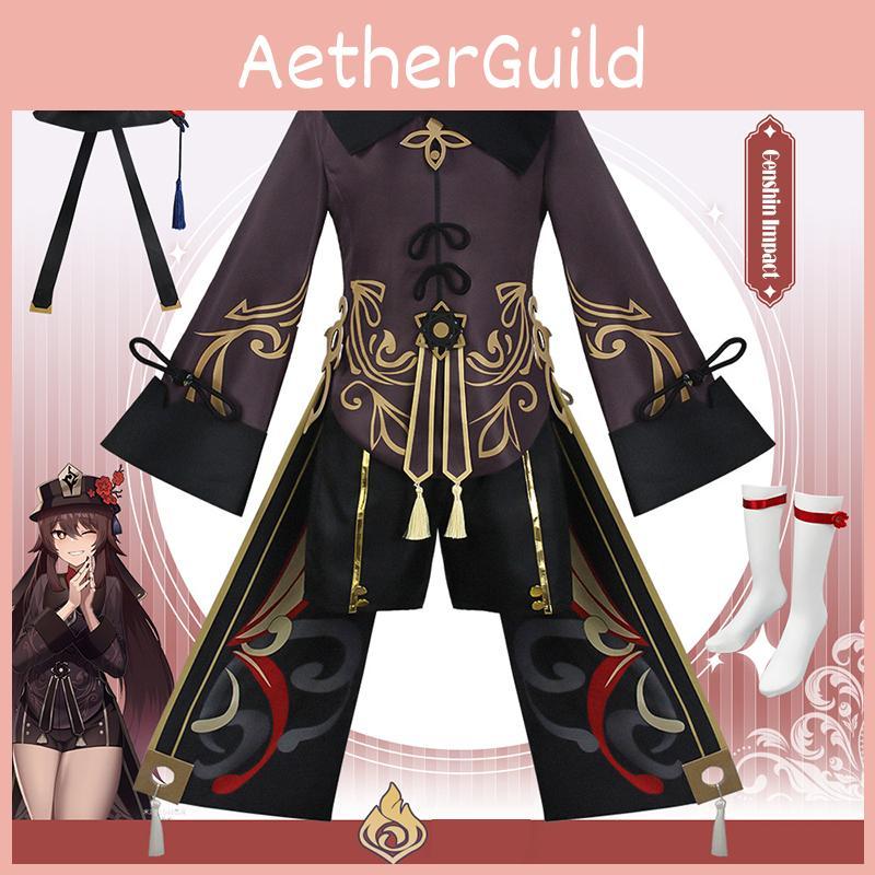 Привлекательный костюм для косплея Ху Тао из Genshin Impact в китайском стиле для Хэллоуина