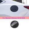 For Mazda 6 Atenza 2018-2022 Carbon Fiber Exterior Fuel Tank Cap Cover Trim 1pcs