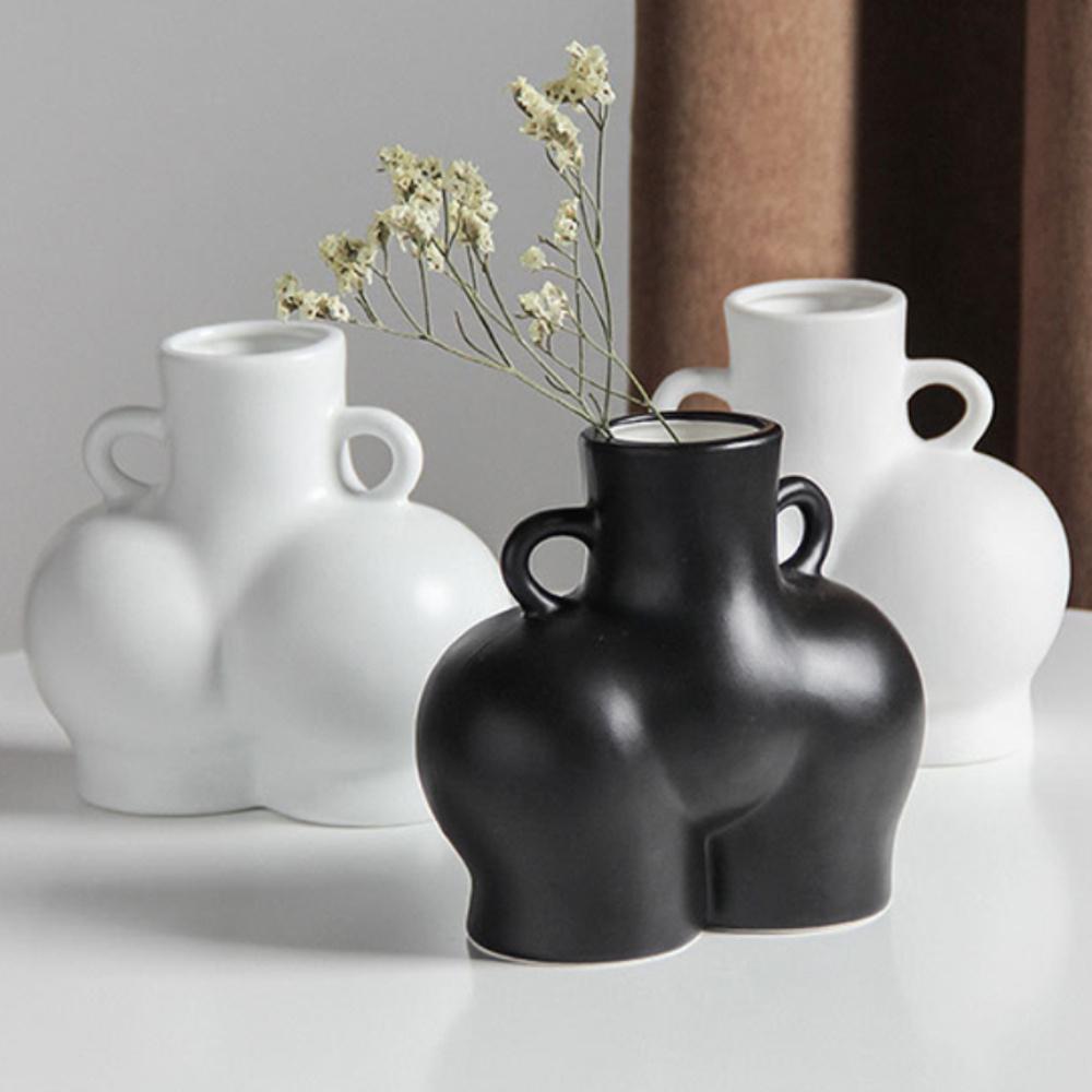 Женская ваза с обнаженным дном, женское обнаженное тело, цветочный горшок, керамический декор