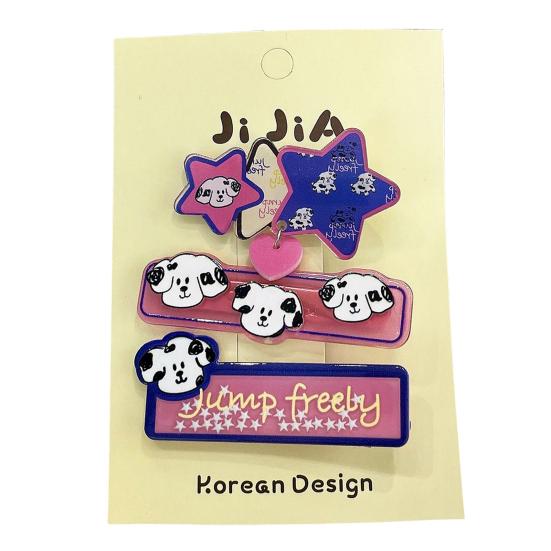 2/3Pcs Girl Hairpins Cats Puppies Rabbits Bread Pattern Hair Clips Smooth Edges Side Bang Hair Pins Hair
