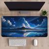 Очень большой коврик для мыши с горным пейзажем и утолщенным краем с оверлоком для офисных столов