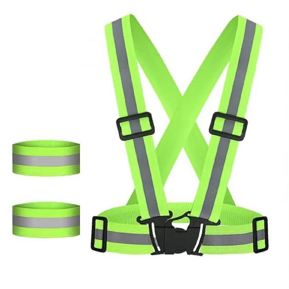 Highlight Reflective Straps Night Work Security Running Cycling Safety Reflective Adjustable Vest High Visibility Reflective