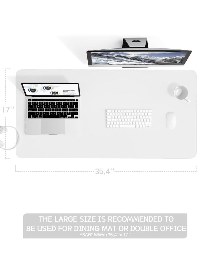 YSAGi Настольная мышь из кожи, большая мышь, толщина замши, масло, простая в использовании, декоративная накладка для стола, коврик, совместимый, коврик, подкладка, подложка, нескользящий, 2 мм,