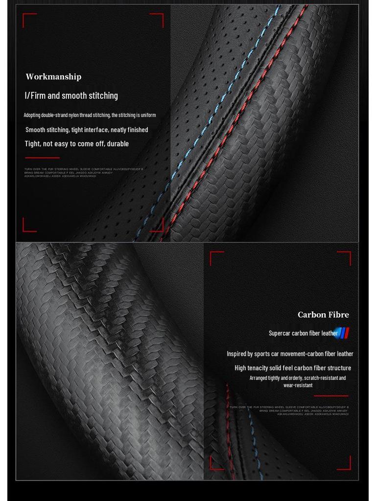 Genuine Leather Steering Wheel Cover for MG6/HS/5, Roewe ZS/3