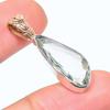 Natural Green Amethyst Gemstone 925 Solid Sterling Silver Pendant 1.30" V0e34