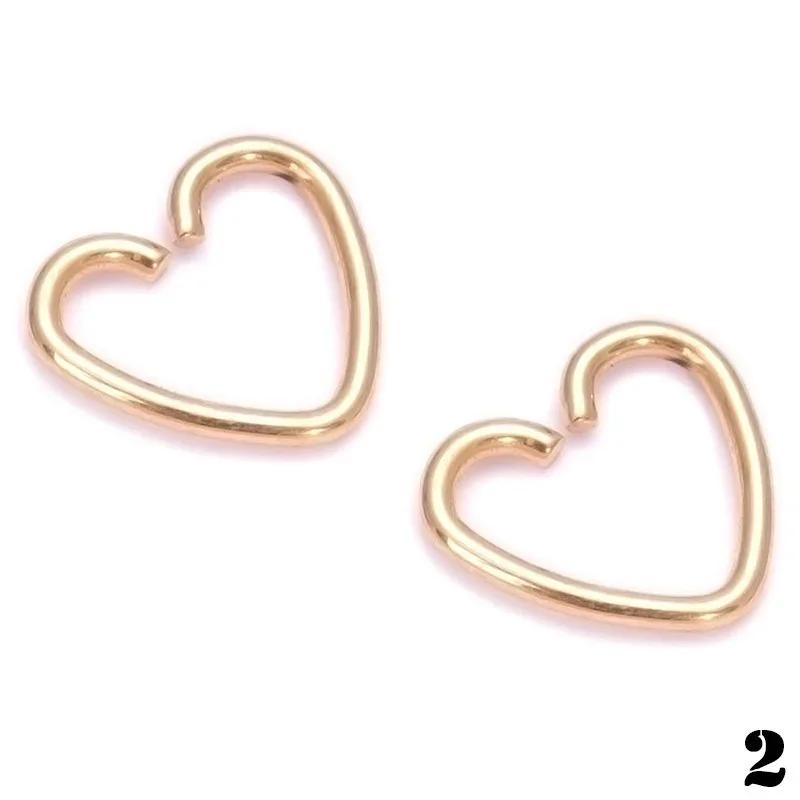 1 Pair Titanium Steel Nose Studs Lip Heart-shaped Ear Star Body Piercing Fashion Accessory Creative Gift Fashion Modern Earrings